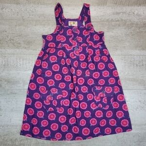 Sweet ivy floral corduroy overall dress